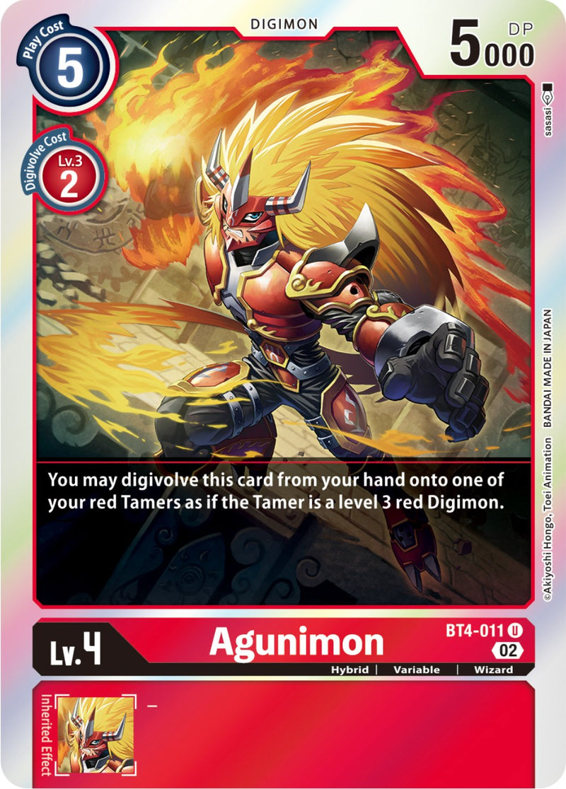 Agunimon [BT4-011] [Resurgence Booster] - Destination Retro