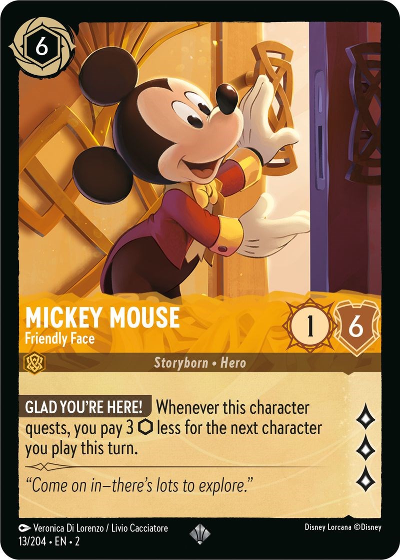 Mickey Mouse - Friendly Face (13/204) [Rise of the Floodborn] - Destination Retro