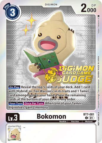 Bokomon [BT7-081] (Judge Pack 4) [Next Adventure Promos] - Destination Retro