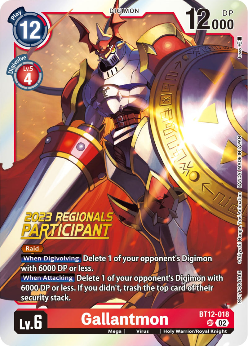 Gallantmon [BT12-018] (2023 Regionals Participant) [Across Time] - Destination Retro