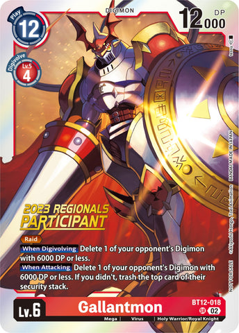 Gallantmon [BT12-018] (2023 Regionals Participant) [Across Time] - Destination Retro