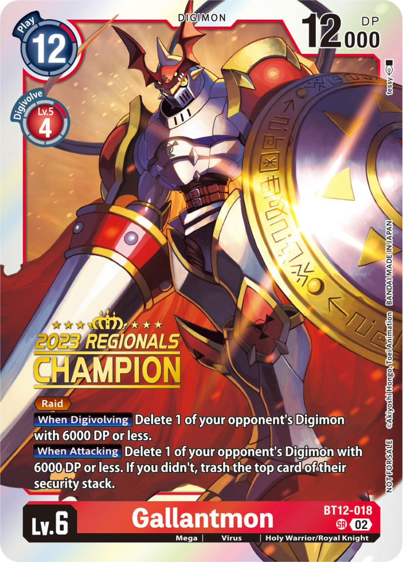 Gallantmon [BT12-018] (2023 Regionals Champion) [Across Time] - Destination Retro