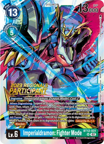 Imperialdramon: Fighter Mode [BT12-031] (2023 Regionals Participant) [Across Time] - Destination Retro