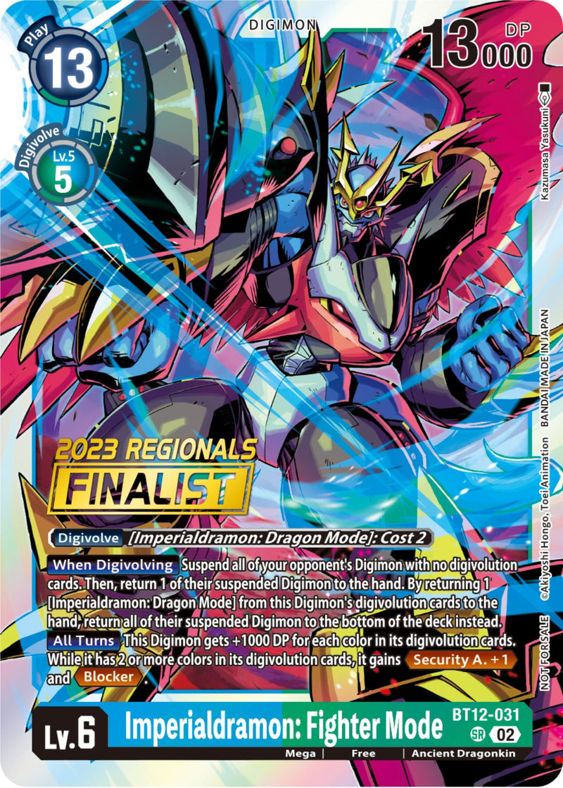 Imperialdramon: Fighter Mode [BT12-031] (2023 Regionals Finalist) [Across Time] - Destination Retro