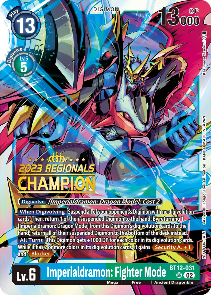 Imperialdramon: Fighter Mode [BT12-031] (2023 Regionals Champion) [Across Time] - Destination Retro