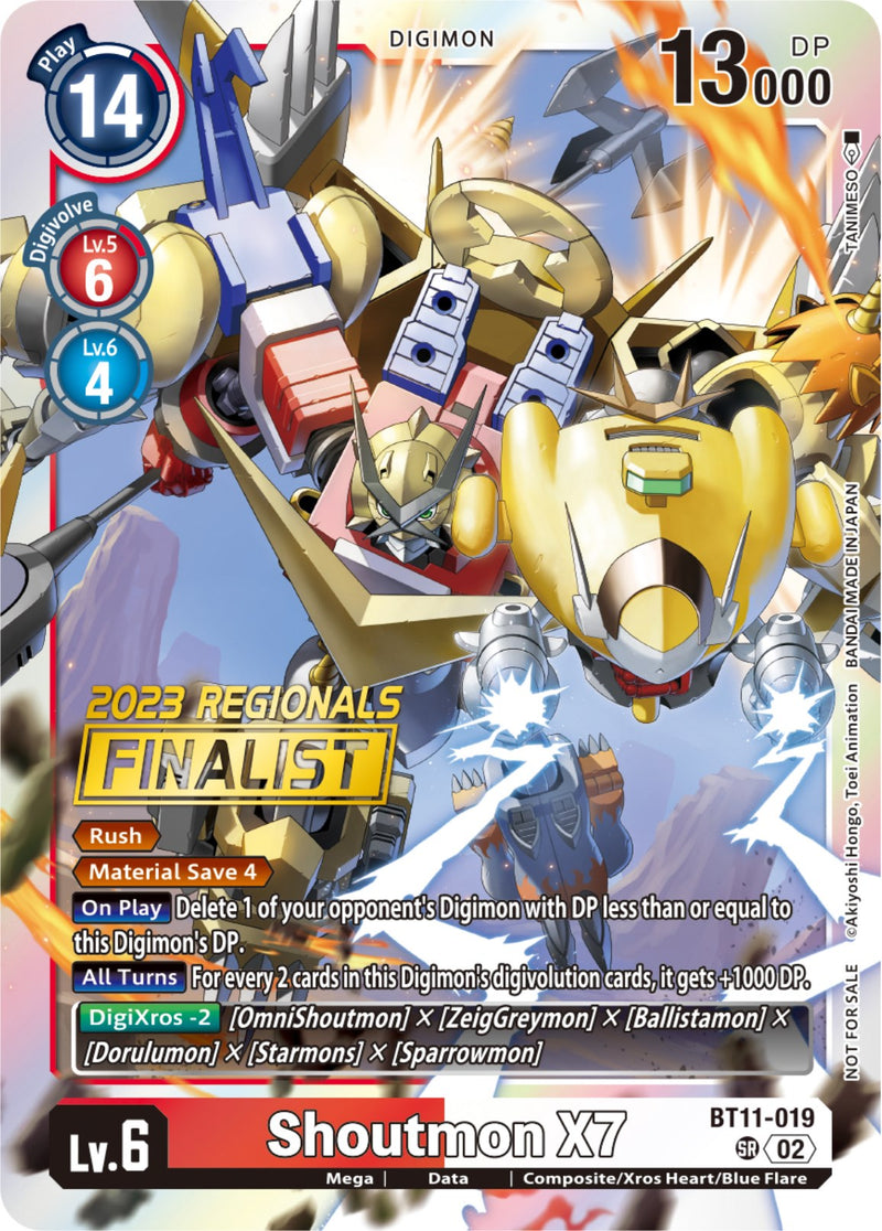 Shoutmon X7 [BT11-019] (2023 Regionals Finalist) [Dimensional Phase] - Destination Retro