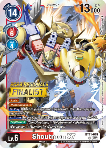 Shoutmon X7 [BT11-019] (2023 Regionals Finalist) [Dimensional Phase] - Destination Retro