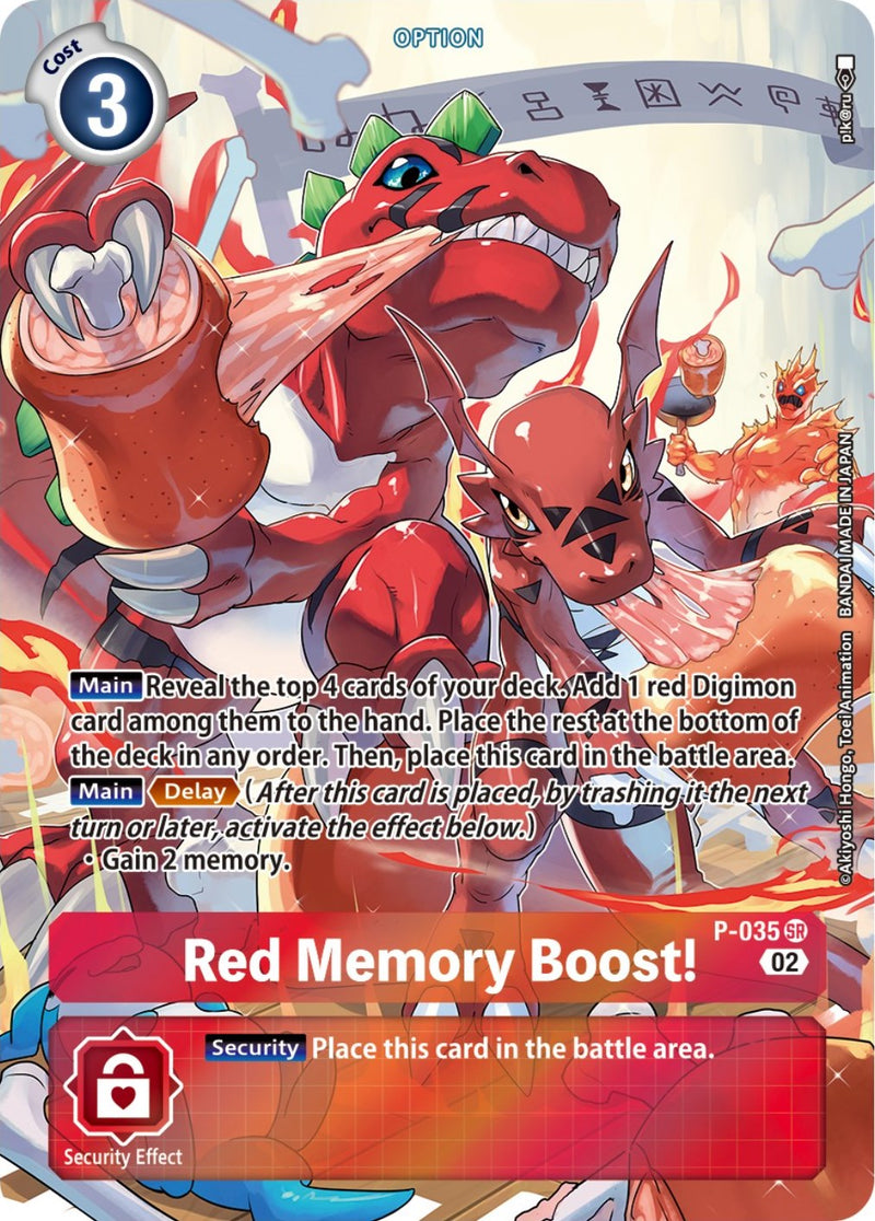 Red Memory Boost! [P-035] (Digimon Adventure Box 2) [Promotional Cards] - Destination Retro