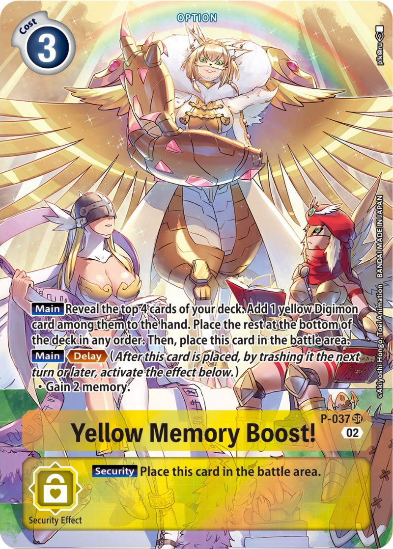 Yellow Memory Boost! [P-037] (Digimon Adventure Box 2) [Promotional Cards] - Destination Retro