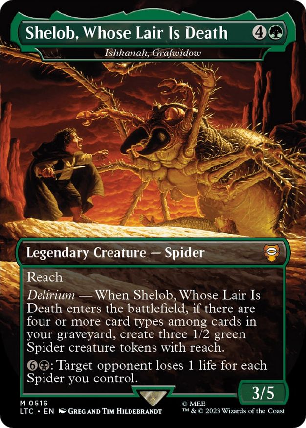 Shelob, Whose Lair Is Death - Ishkanah, Grafwidow (Borderless) [The Lord of the Rings: Tales of Middle-Earth Commander] - Destination Retro