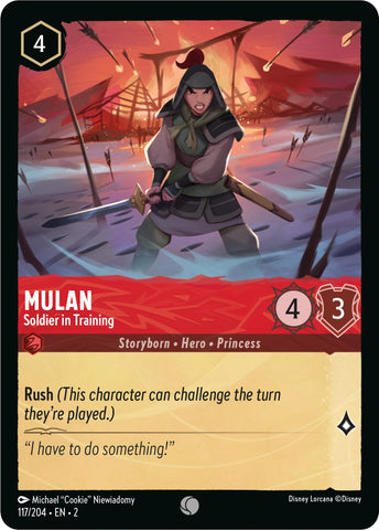 Mulan - Soldier in Training (117/204) [Rise of the Floodborn] - Destination Retro