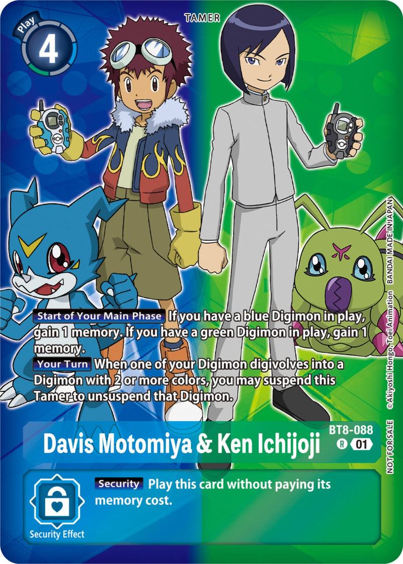 Davis Motomiya & Ken Ichijoji [BT8-088] (Tamer Party Pack -The Beginning-) [New Awakening] - Destination Retro