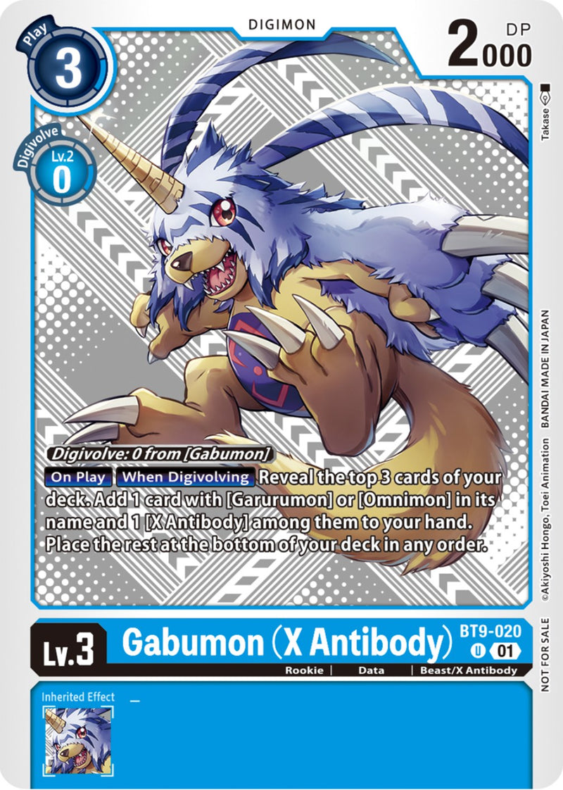 Gabumon (X Antibody) [BT9-020] (Starter Deck 15 & 16 Pre-Release) [X Record] - Destination Retro