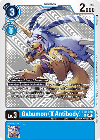 Gabumon (X Antibody) [BT9-020] (Starter Deck 15 & 16 Pre-Release) [X Record] - Destination Retro