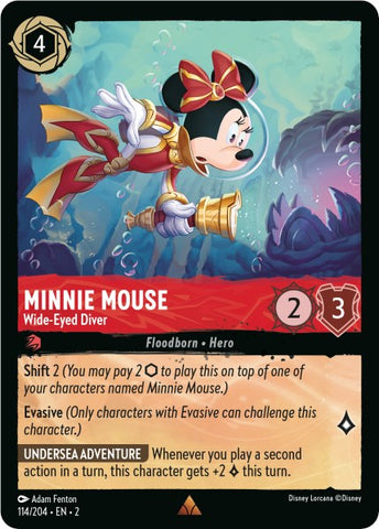 Minnie Mouse - Wide-Eyed Diver (114/204) [Rise of the Floodborn] - Destination Retro
