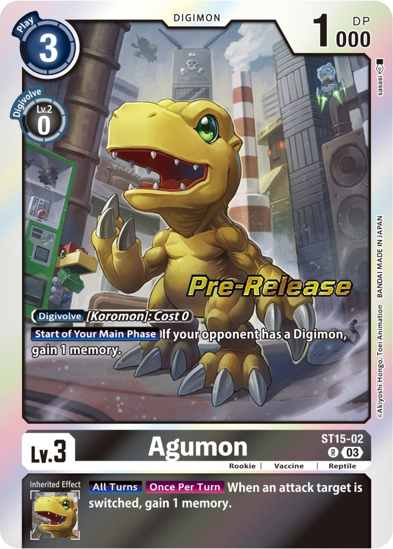 Agumon [ST15-02] [Starter Deck: Dragon of Courage Pre-Release Cards] - Destination Retro
