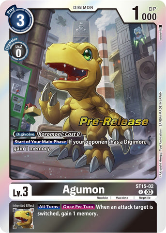 Agumon [ST15-02] [Starter Deck: Dragon of Courage Pre-Release Cards] - Destination Retro