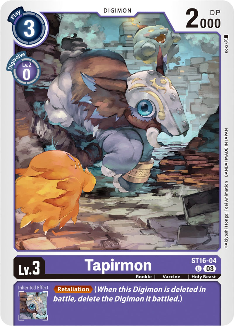 Tapirmon [ST16-04] [Starter Deck: Wolf of Friendship] - Destination Retro
