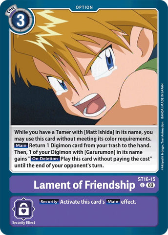 Lament of Friendship [ST16-15] [Starter Deck: Wolf of Friendship] - Destination Retro