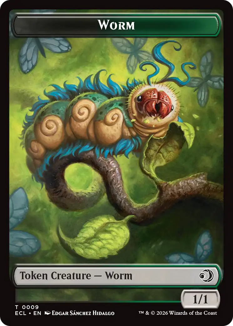 Merfolk // Worm Double-Sided Token [Lorwyn Eclipsed Tokens] - Destination Retro
