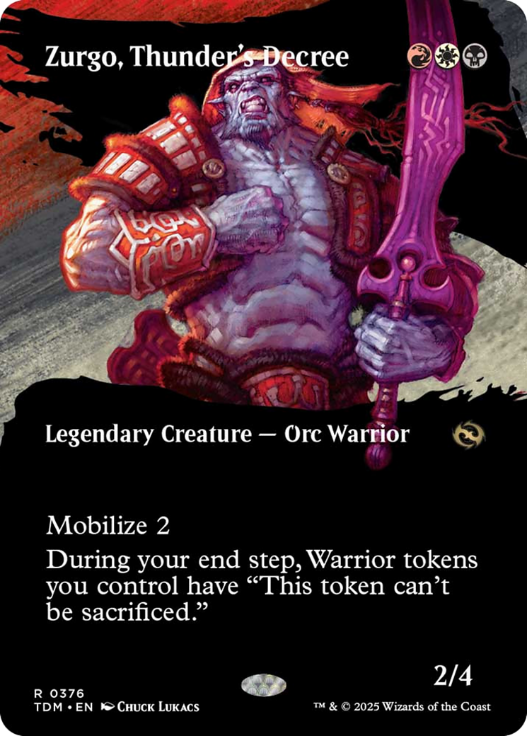 Zurgo, Thunder's Decree (Borderless) [Tarkir: Dragonstorm] - Destination Retro