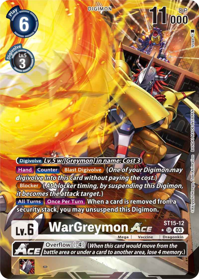 WarGreymon Ace [ST15-12] (Alternate Art) [Starter Deck: Dragon of Courage] - Destination Retro