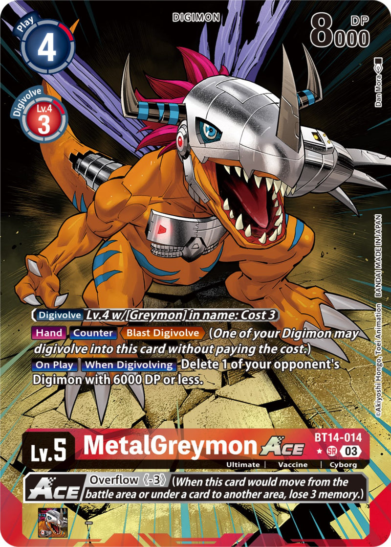 MetalGreymon Ace [BT14-014](Alternate Art) [Blast Ace] - Destination Retro