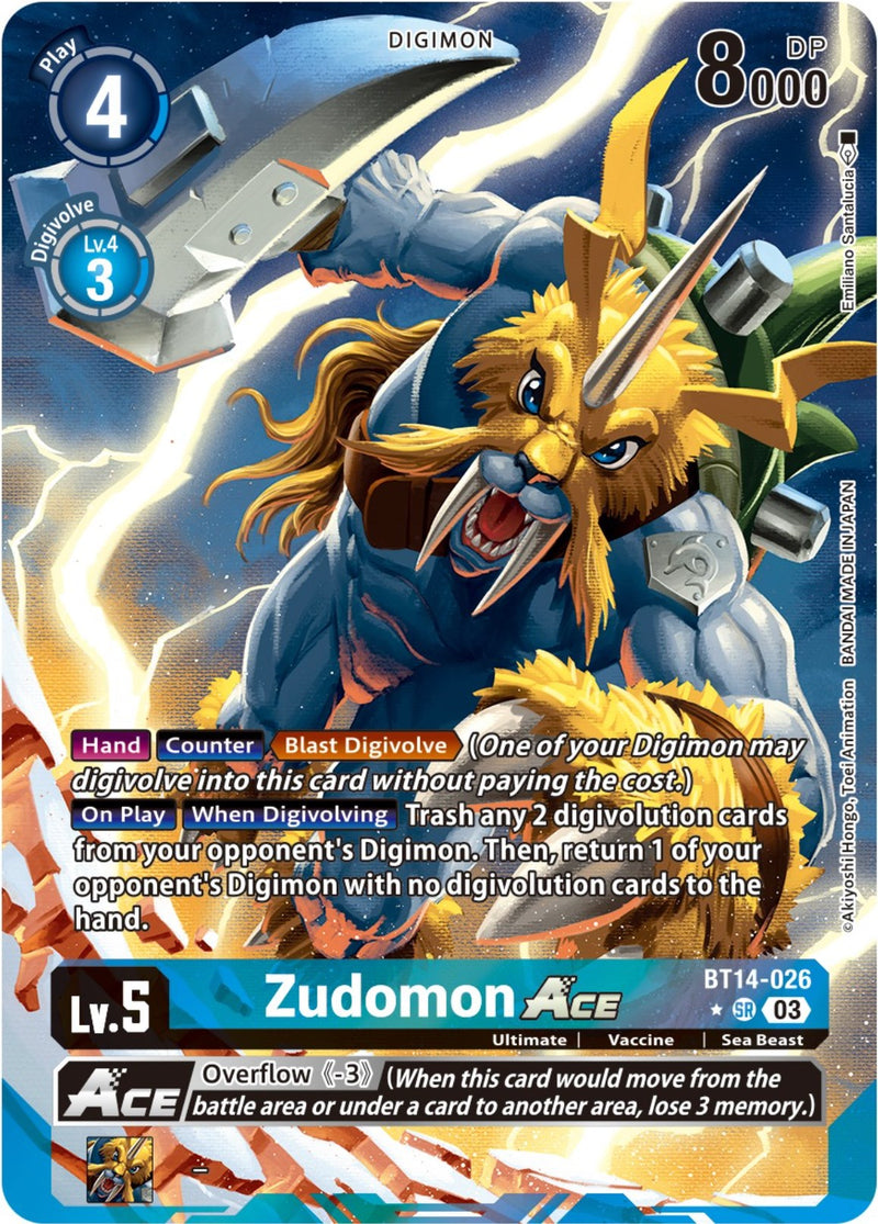 Zudomon Ace [BT14-026](Alternate Art) [Blast Ace] - Destination Retro