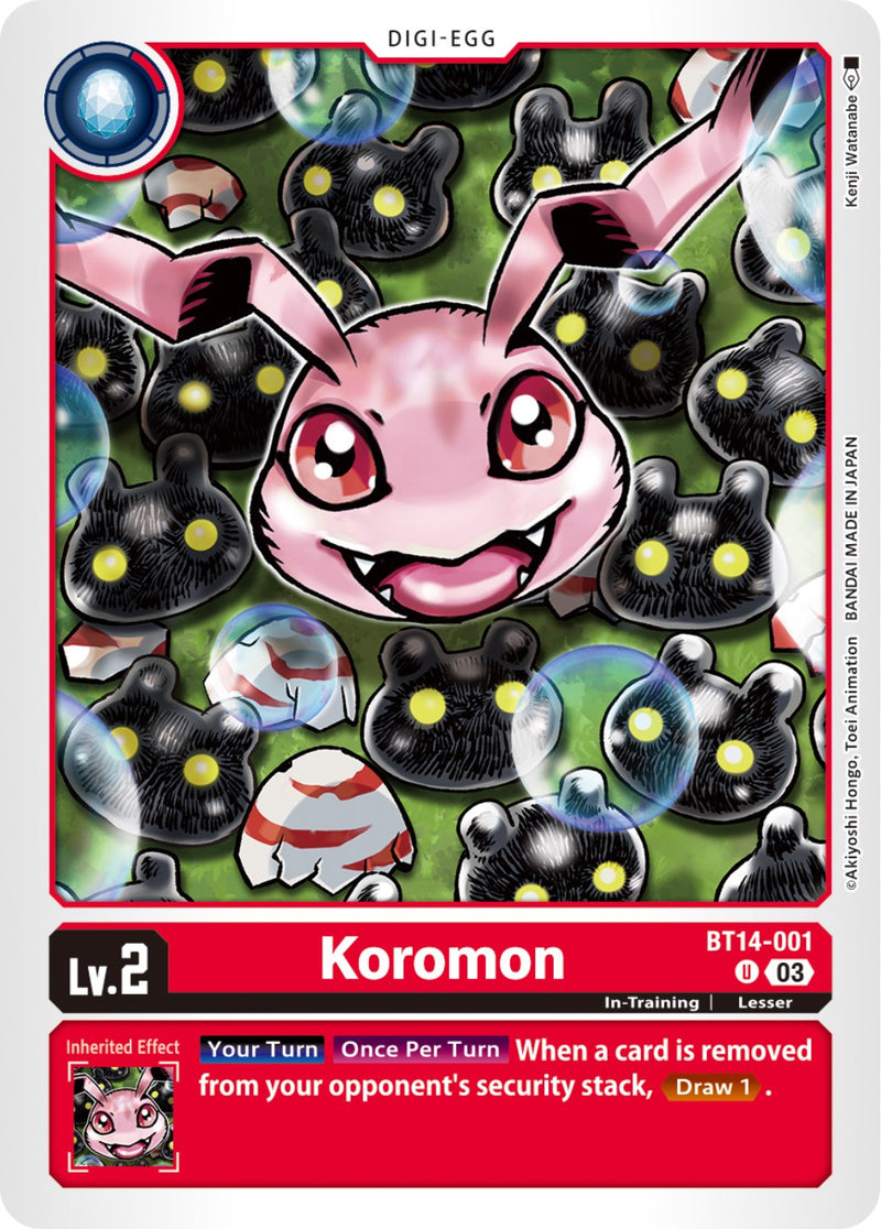 Koromon [BT14-001] [Blast Ace] - Destination Retro
