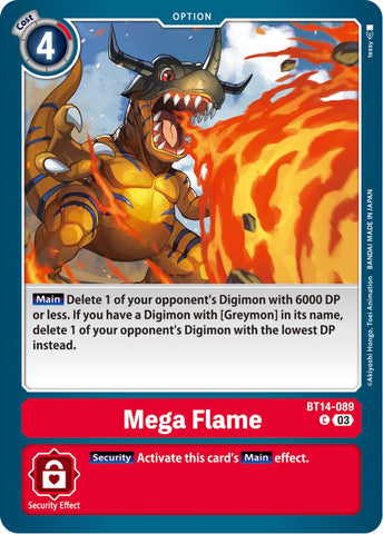 Mega Flame [BT14-089] [Blast Ace] - Destination Retro