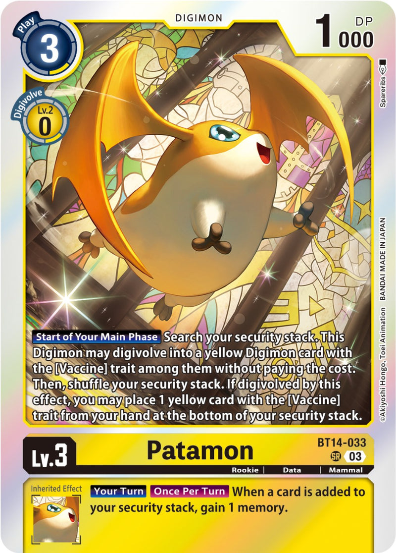 Patamon [BT14-033] [Blast Ace] - Destination Retro
