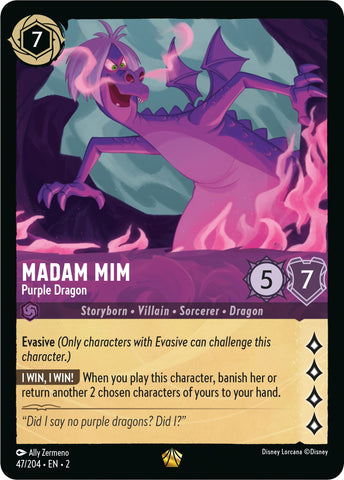 Madam Mim - Purple Dragon (47/204) [Rise of the Floodborn] - Destination Retro
