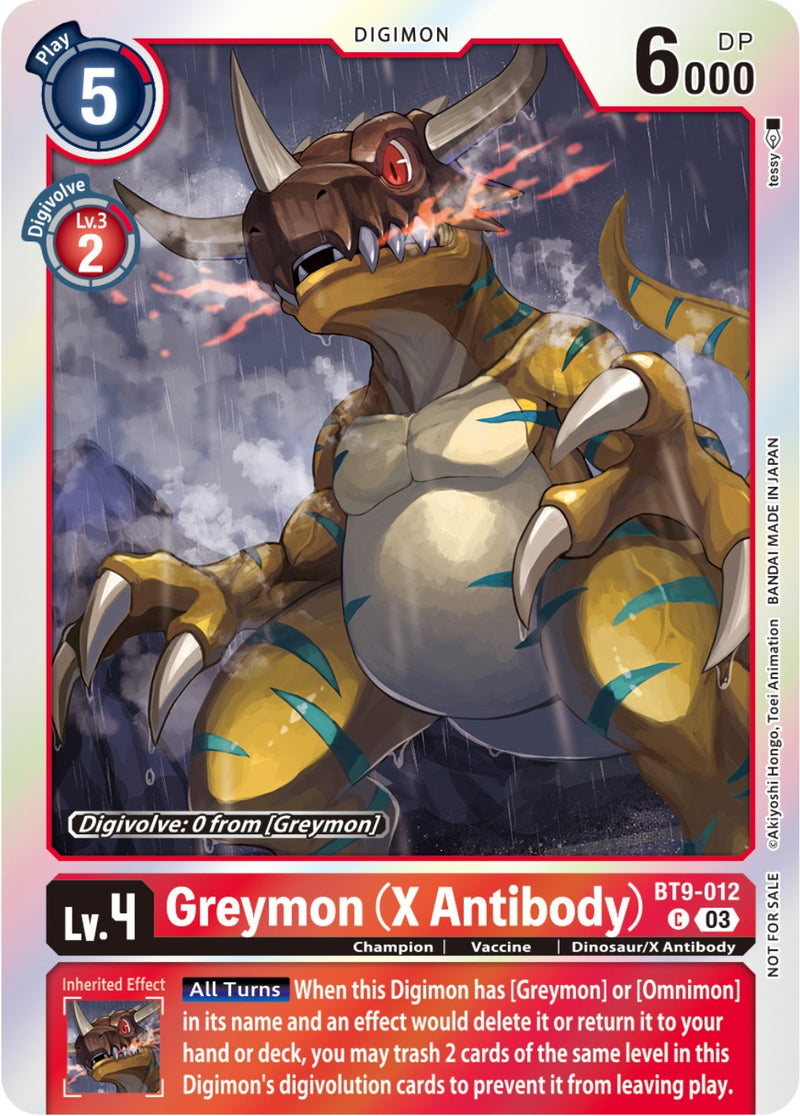 Greymon (X Antibody) [BT9-012] (Blast Ace Pre-Release Winner) [X Record] - Destination Retro