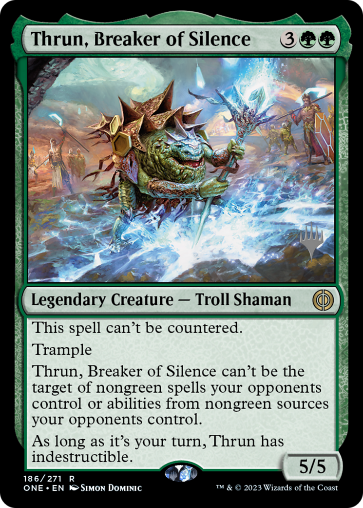Thrun, Breaker of Silence (Promo Pack) [Phyrexia: All Will Be One Promos] - Destination Retro