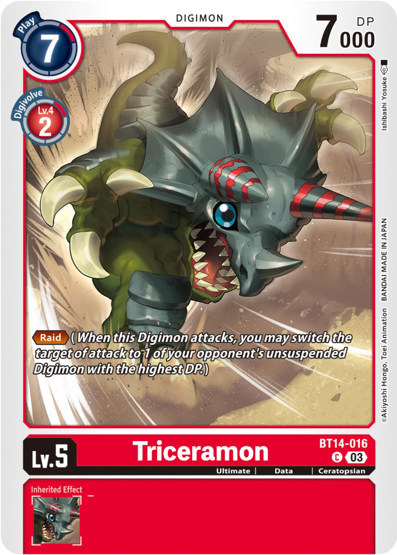 Triceramon [BT14-016] [Blast Ace] - Destination Retro