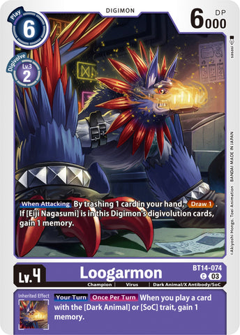Loogarmon [BT14-074] [Blast Ace] - Destination Retro