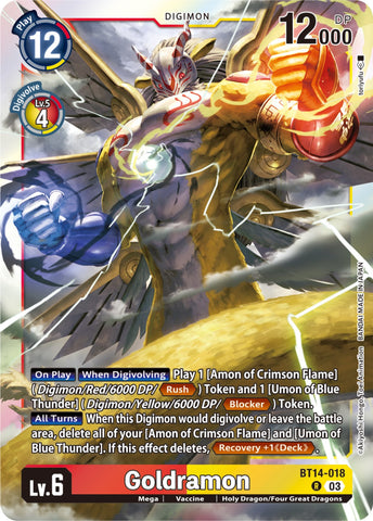 Goldramon [BT14-018] [Blast Ace] - Destination Retro