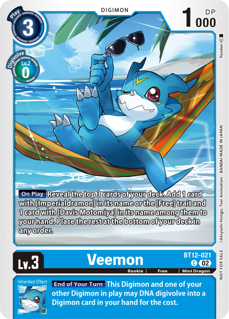 Veemon [BT12-021] (NYCC 2023 Demo Deck) [Across Time] - Destination Retro