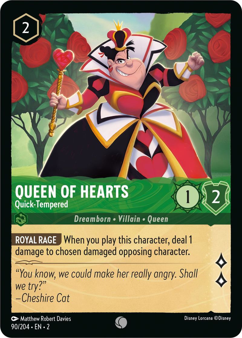 Queen of Hearts - Quick-Tempered (90/204) [Rise of the Floodborn] - Destination Retro
