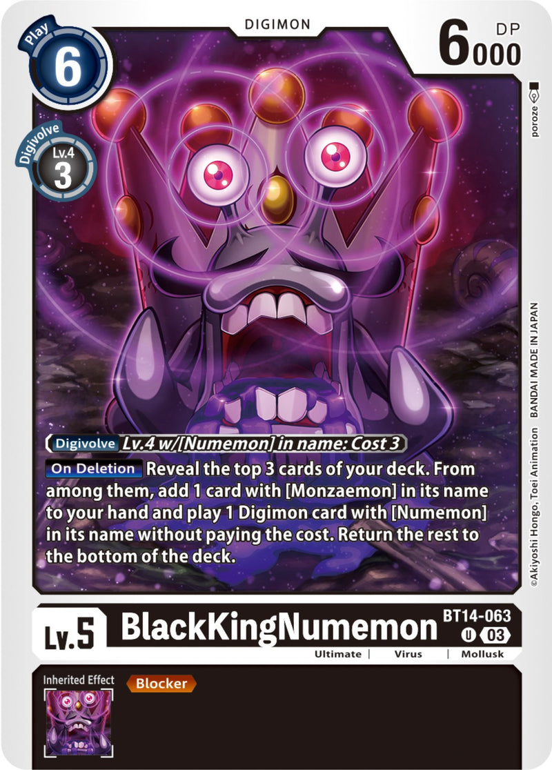 BlackKingNumemon [BT14-063] [Blast Ace] - Destination Retro