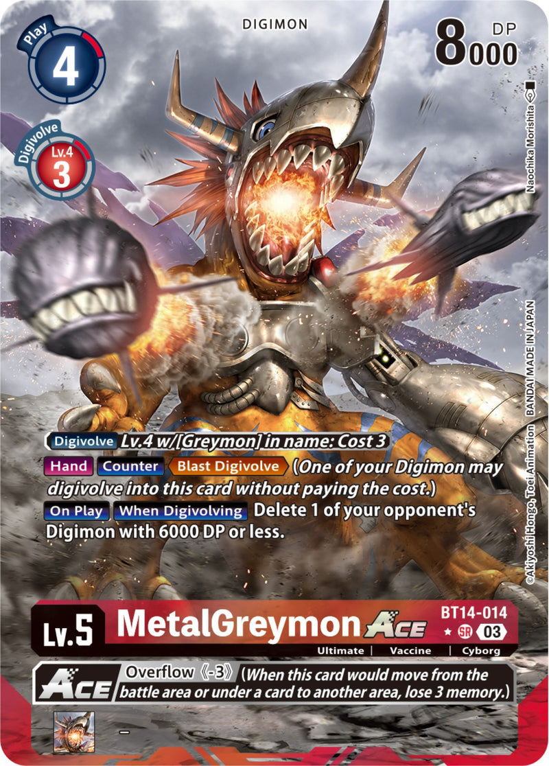 MetalGreymon Ace [Bt14-014] (Alternate Art [Blast Ace] - Destination Retro