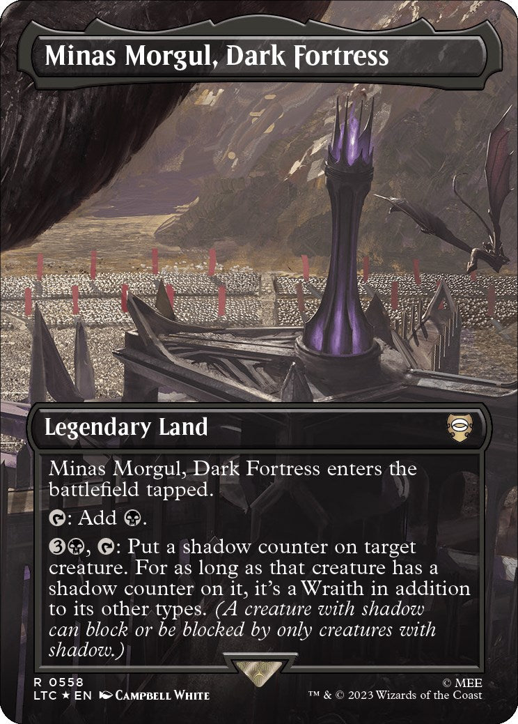 Minas Morgul, Dark Fortress (Borderless) (Surge Foil) [The Lord of the Rings: Tales of Middle-Earth Commander] - Destination Retro