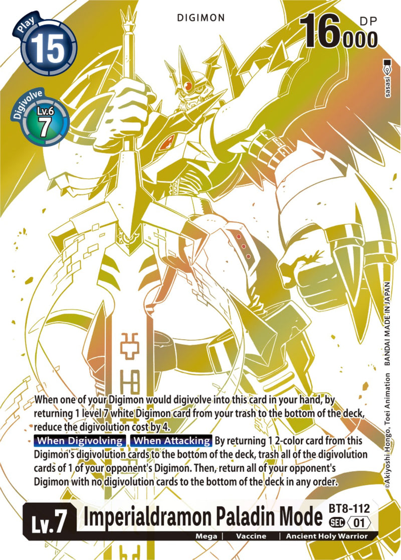 Imperialdramon Paladin Mode [BT8-112] (Blast Ace Special Edition) [New Awakening] - Destination Retro