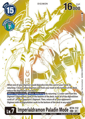 Imperialdramon Paladin Mode [BT8-112] (Blast Ace Special Edition) [New Awakening] - Destination Retro
