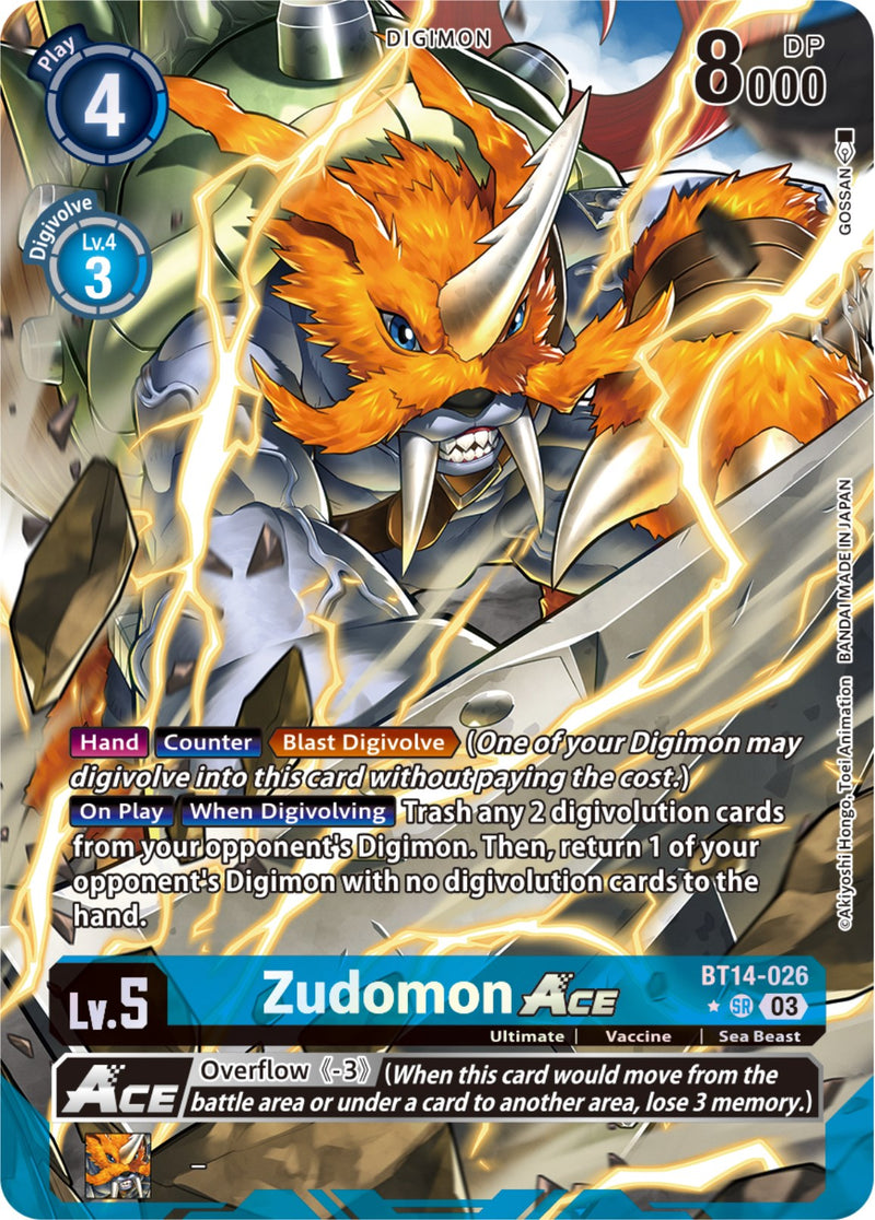 Zudomon Ace [BT14-026] (GOSSAN Alternate Art) [Blast Ace] - Destination Retro
