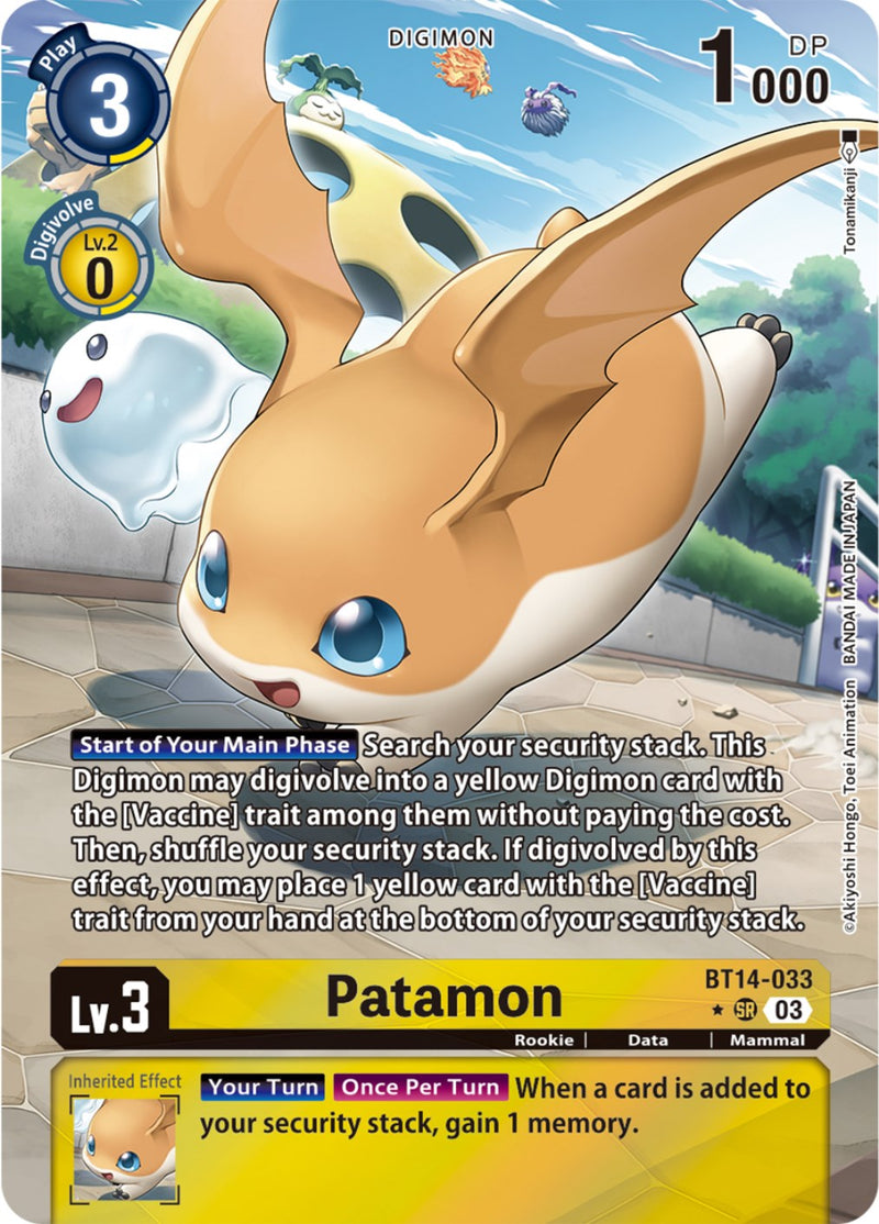 Patamon [BT14-033] (Alternate Art) [Blast Ace] - Destination Retro