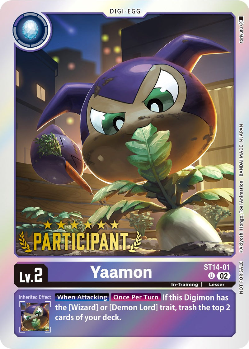 Yaamon [ST14-01] (Digimon 3-On-3 November 2023 Participation) [Starter Deck: Beelzemon Advanced Deck Set] - Destination Retro