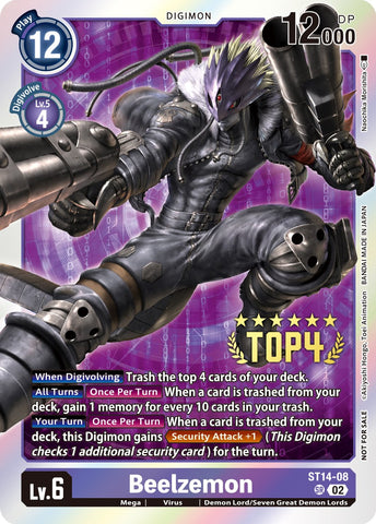 Beelzemon [ST14-08] (Digimon 3-On-3 November 2023 Top 4) [Starter Deck: Beelzemon Advanced Deck Set] - Destination Retro
