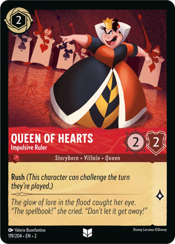 Queen of Hearts - Impulsive Ruler (119/204) [Rise of the Floodborn] - Destination Retro
