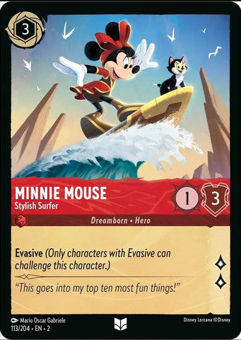 Minnie Mouse - Stylish Surfer (113/204) [Rise of the Floodborn] - Destination Retro